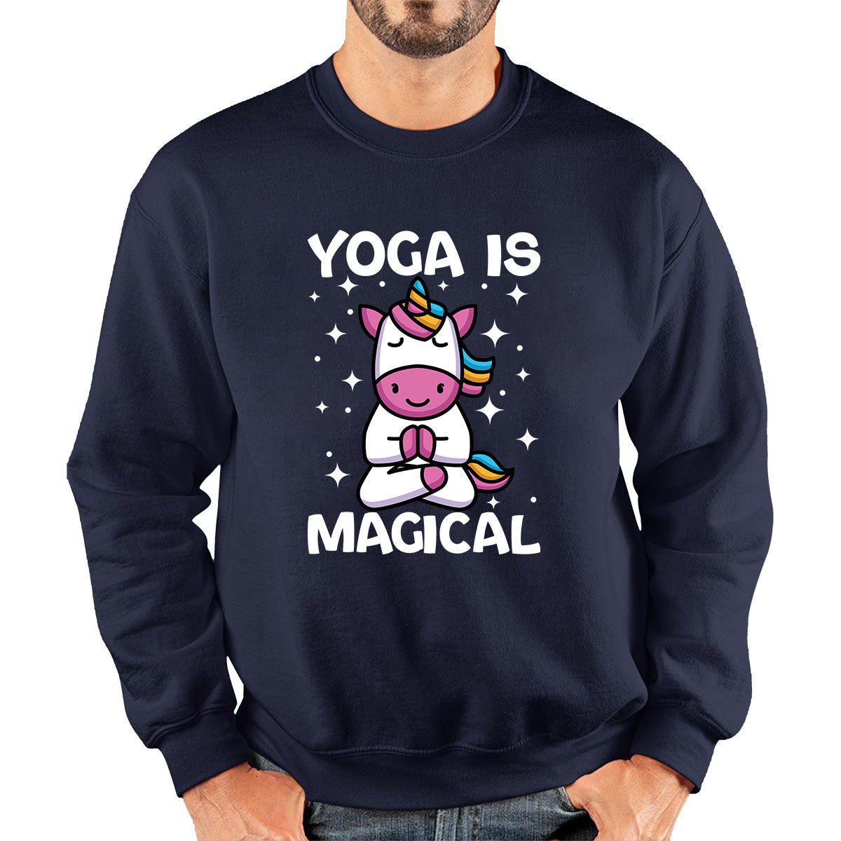 Namaste Unicorn Yoga Is Magical Unicorn Meditation Fitness Unicorn Lovers Yogi Gift Unisex Sweatshirt