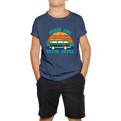 Pogue Life Outer Banks  Beach Surf Van Vintage Retro Surfing TV Series JJ Maybank Outer Banks Show OBX Fans Kids T Shirt