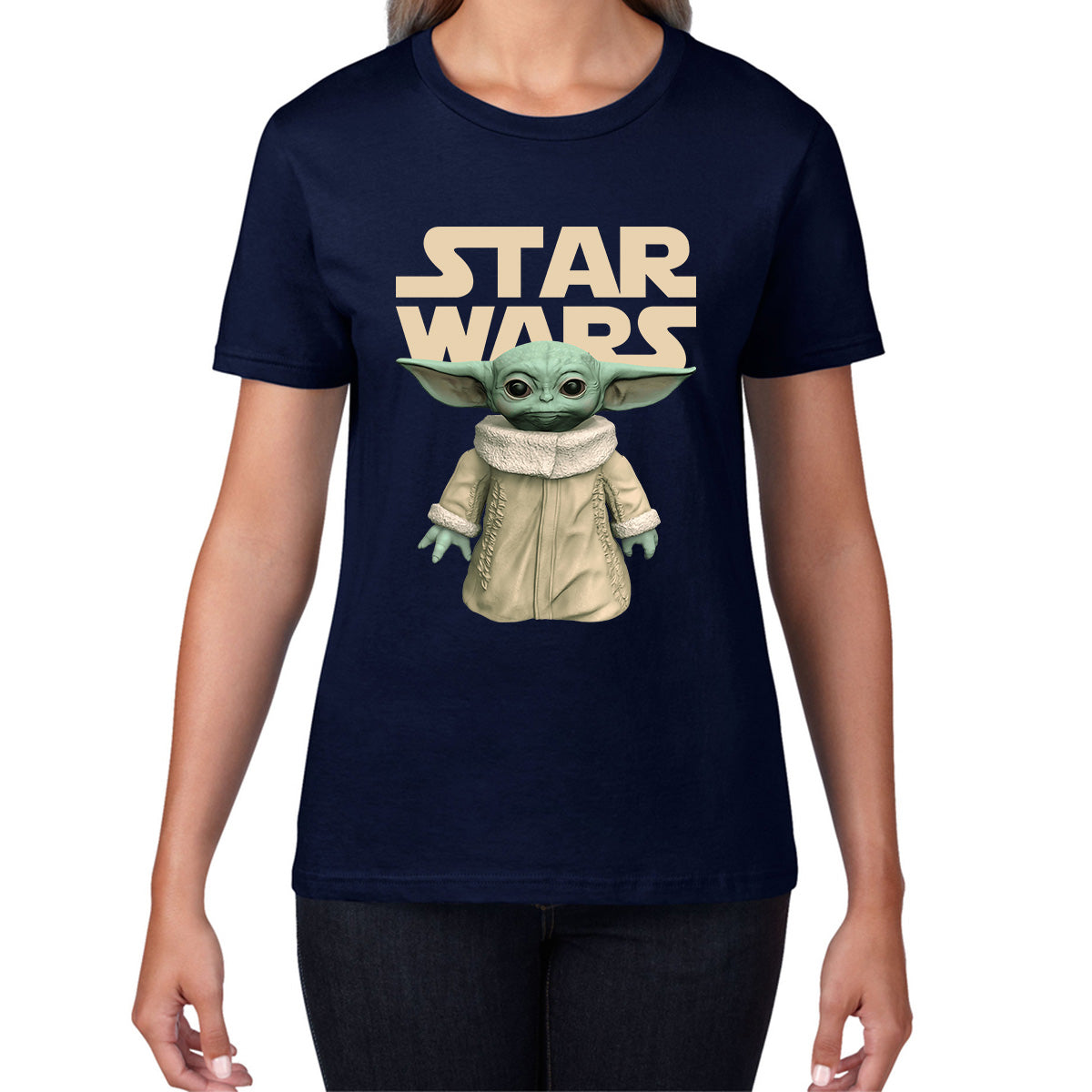 Star Wars Grogu The Child Green Humanoid Alien Yoda's Species Baby Yoda Disney Star Wars Day 46th Anniversary Womens Tee Top