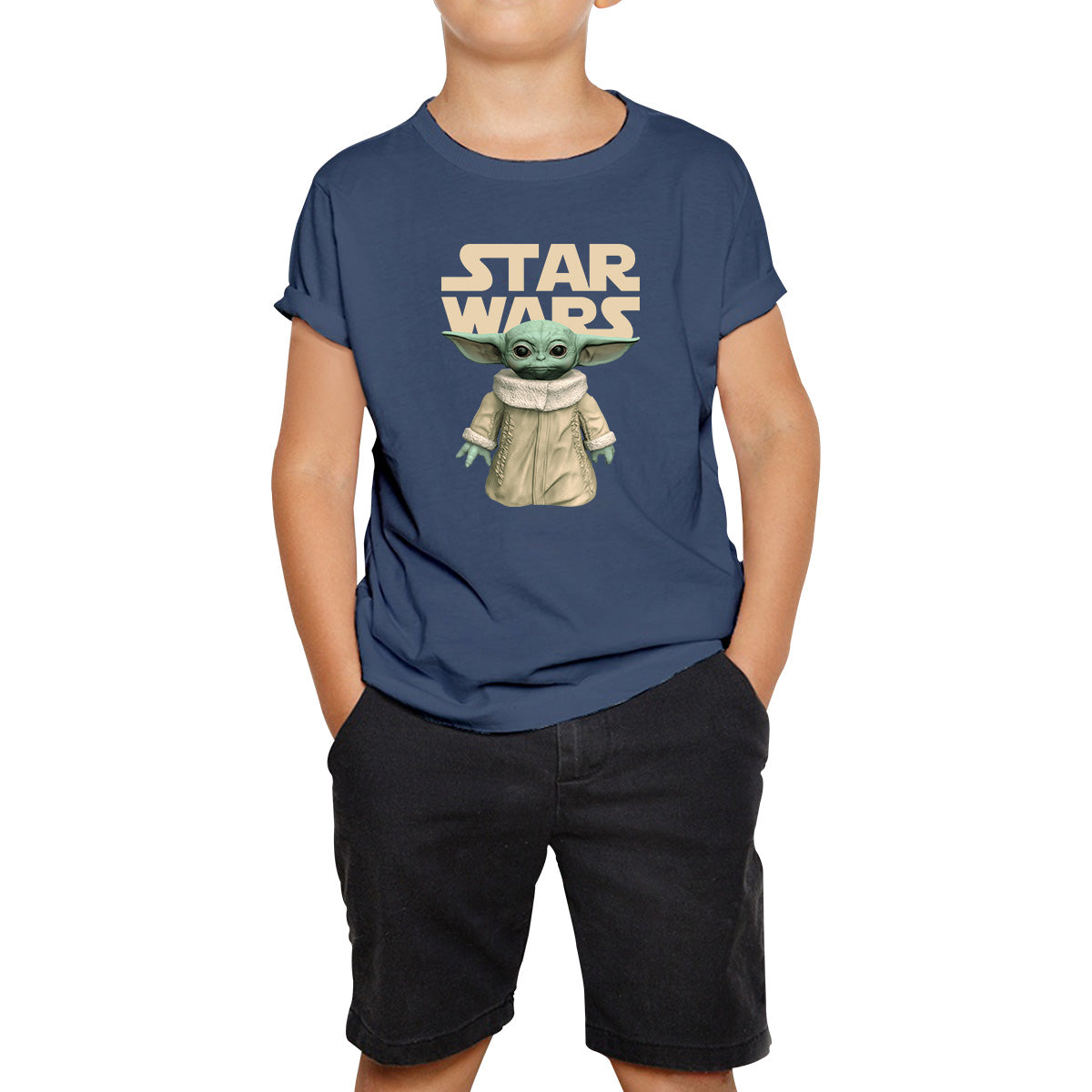 Star Wars Grogu The Child Green Humanoid Alien  Yoda's Species Baby Yoda Disney Star Wars Day 46th Anniversary Kids T Shirt