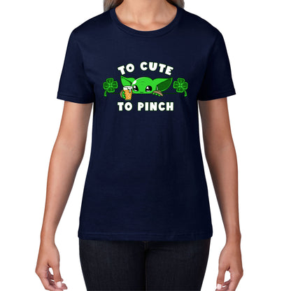 To Cute To Pinch Shamrock St Patrick's Day Green Irish Festival St Paddys Day Womens Tee Top