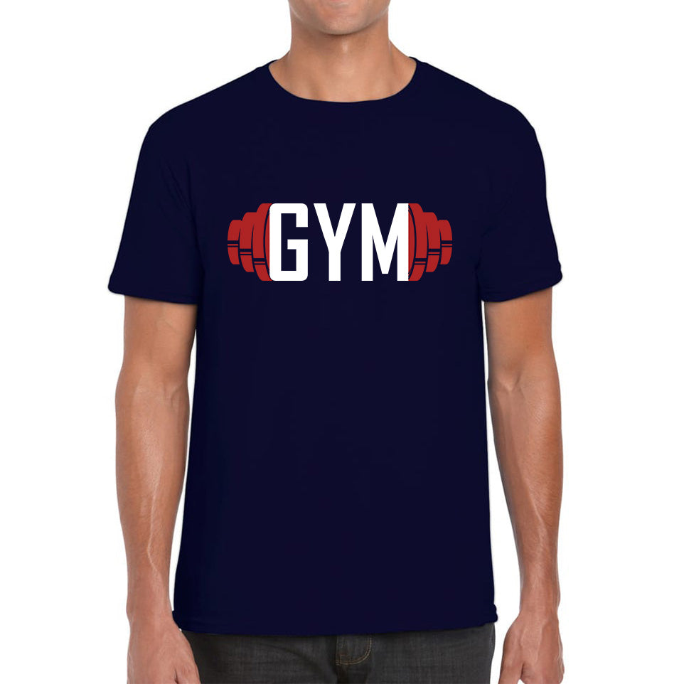 Gym Dumbell Gym Workout Fitness Bodybuilding Weight Lifting Training Mens Tee Top