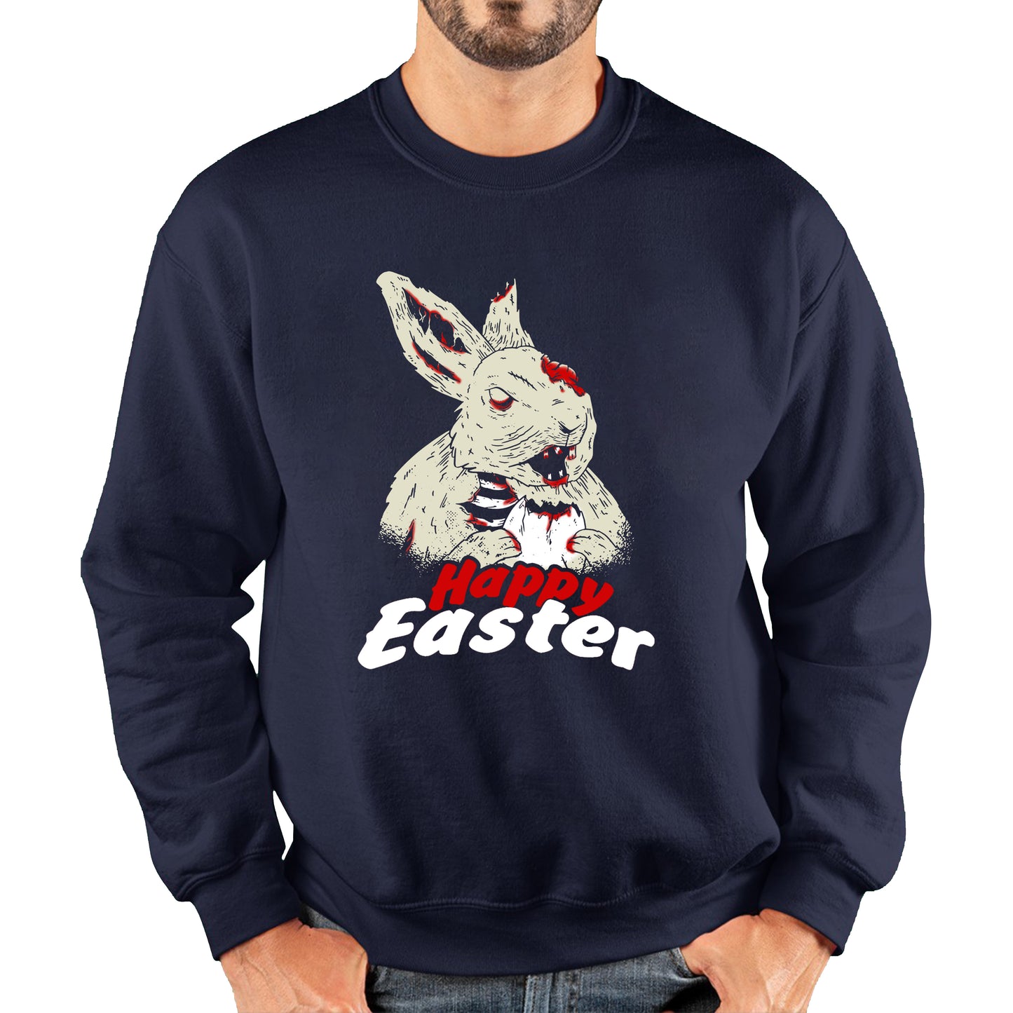 Happy Easter Day Easter Bunny Cute Easter Rabbit Easter Day Hoppy Easter Bunnies Unisex Sweatshirt