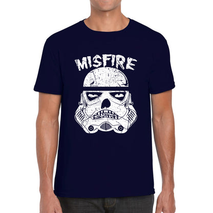 Misfire The Dark Side Made Me Do It Spoof Trooper Armor Helmet Movie Series Mens Tee Top