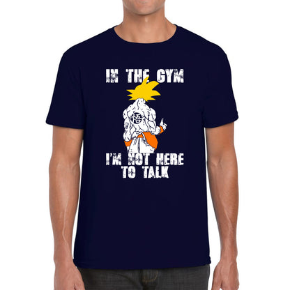 Dragon Ball Z Super Saiyan Goku Kakalot In The Gym I'm Not Here To Talk Gym Training Musculation Bodybuilding Workout Mens Tee Top