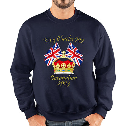 King Charles III Coronation 2023 United Kingdom Flags Royal Crown Ruling Monarch Of England CR III Unisex Sweatshirt