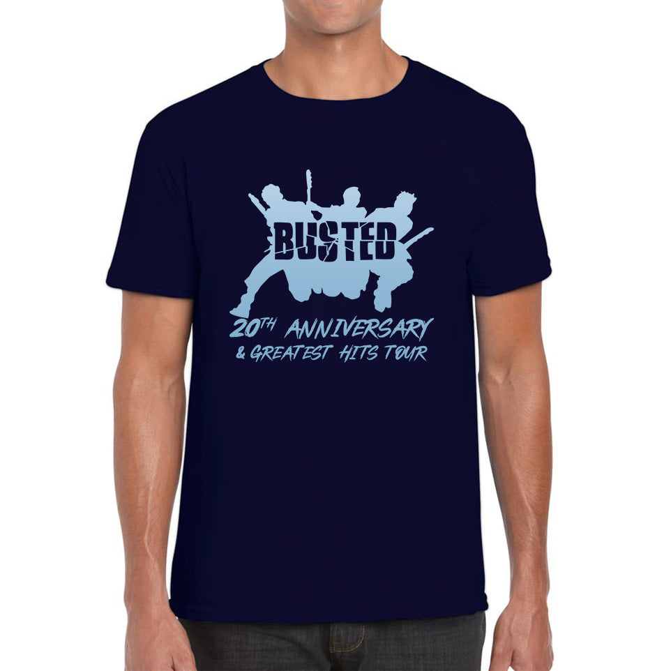 Busted 20th Anniversary & Greatest Hits Tour Busted Singers Musician Band Pop Punk Mens Tee Top