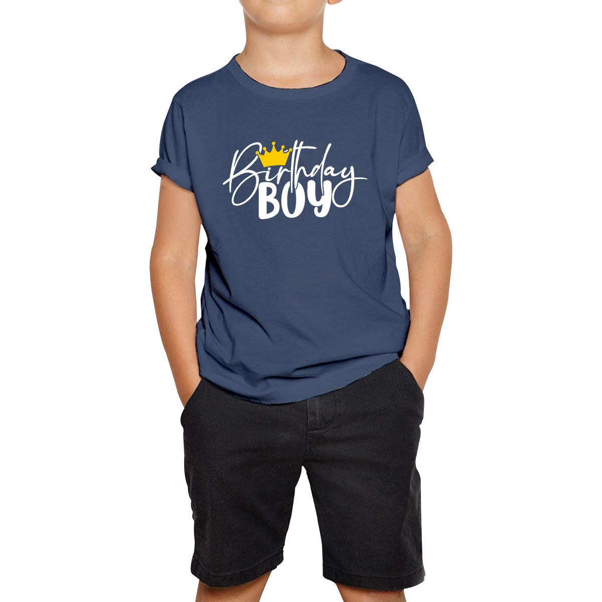 Birthday Boy King Prince Crown Cute Birthday Party Costume Happy Birthday Kids T Shirt