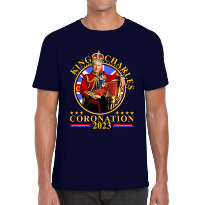 King Charles III Coronation 2023 Ruling Monarch Of England United Kingdom Royal Crown Mens Tee Top