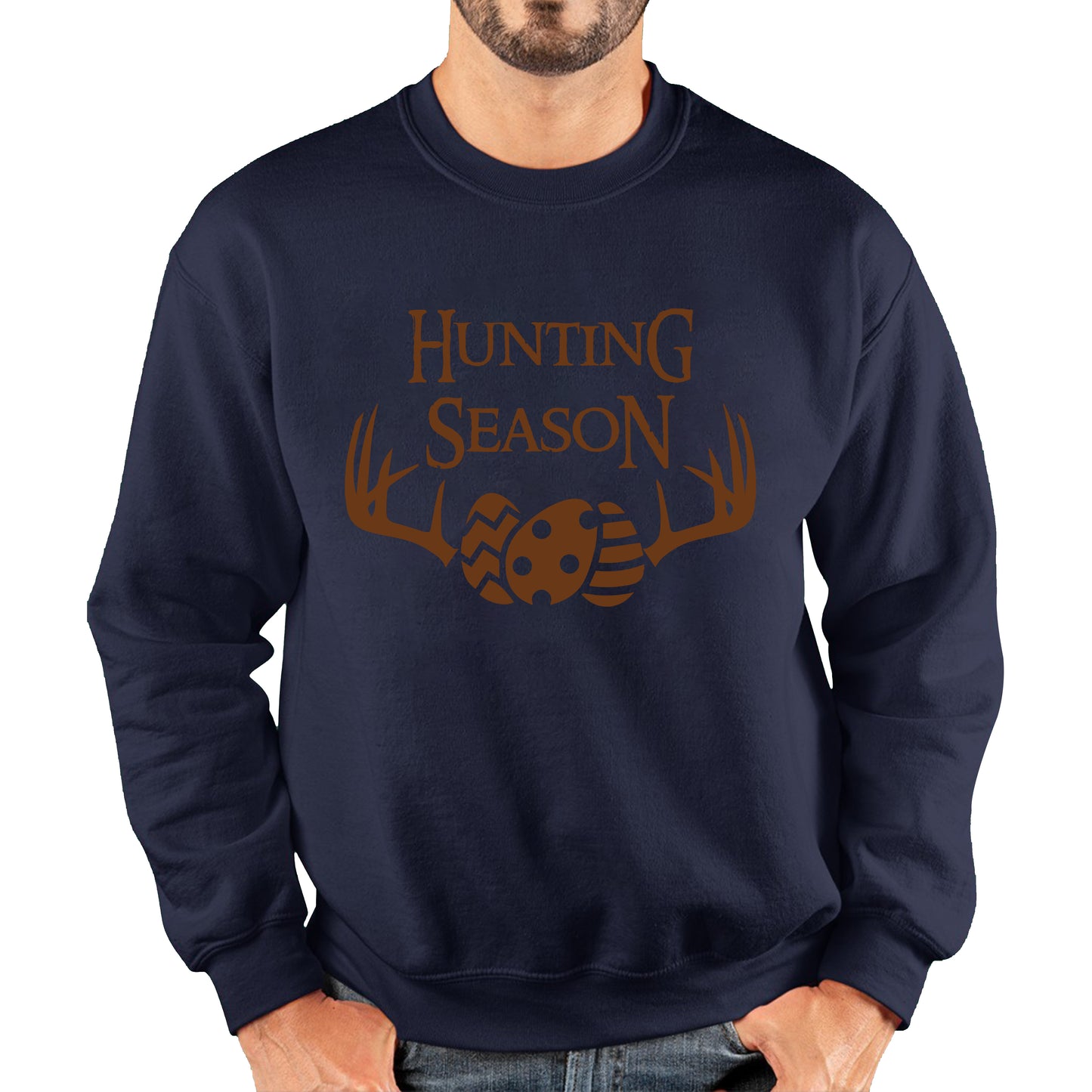 Easter Hunting Season Funny Easter Gift Rabbit Eggs Cute Bunny Deer Hunt Happy Easter Sunday Unisex Sweatshirt