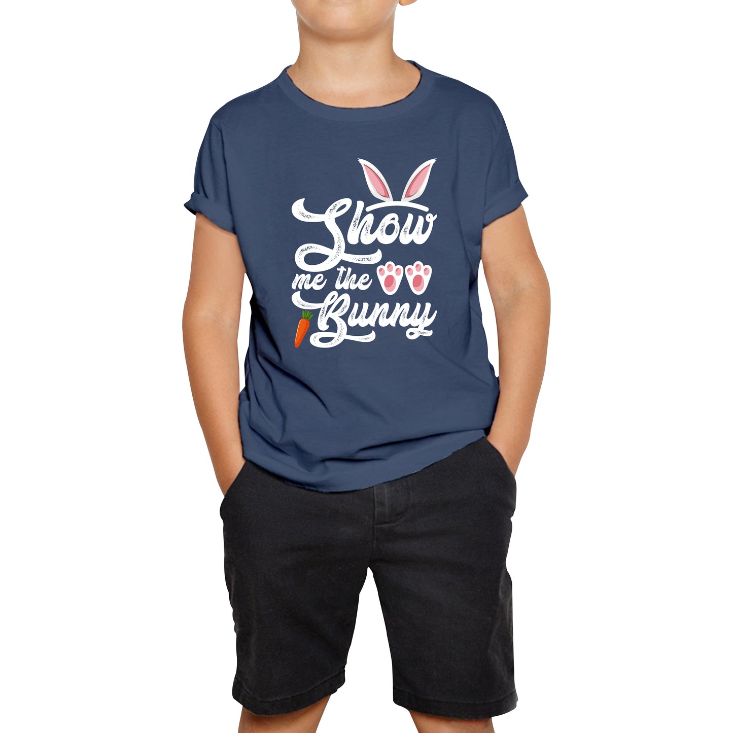 Show Me The Bunny Rabbit Funny Easter Day Cute Easter Sunday Kids Tee