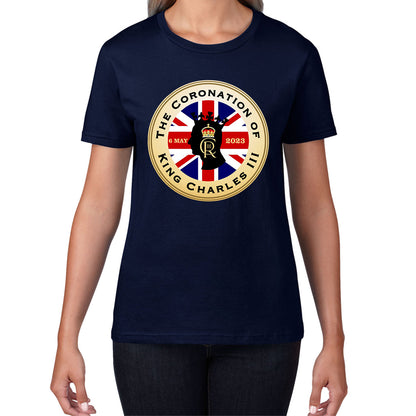 The Coronation Of King Charles III 6th May 2023 CR III Royal Crown United Kingdom Flag Womens Tee Top