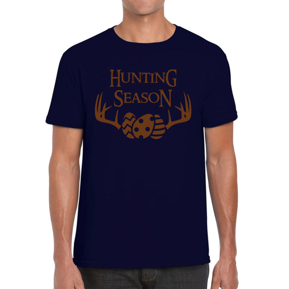 Easter Hunting Season Funny Easter Gift Rabbit Eggs Cute Bunny Deer Hunt Happy Easter Sunday Mens Tee Top