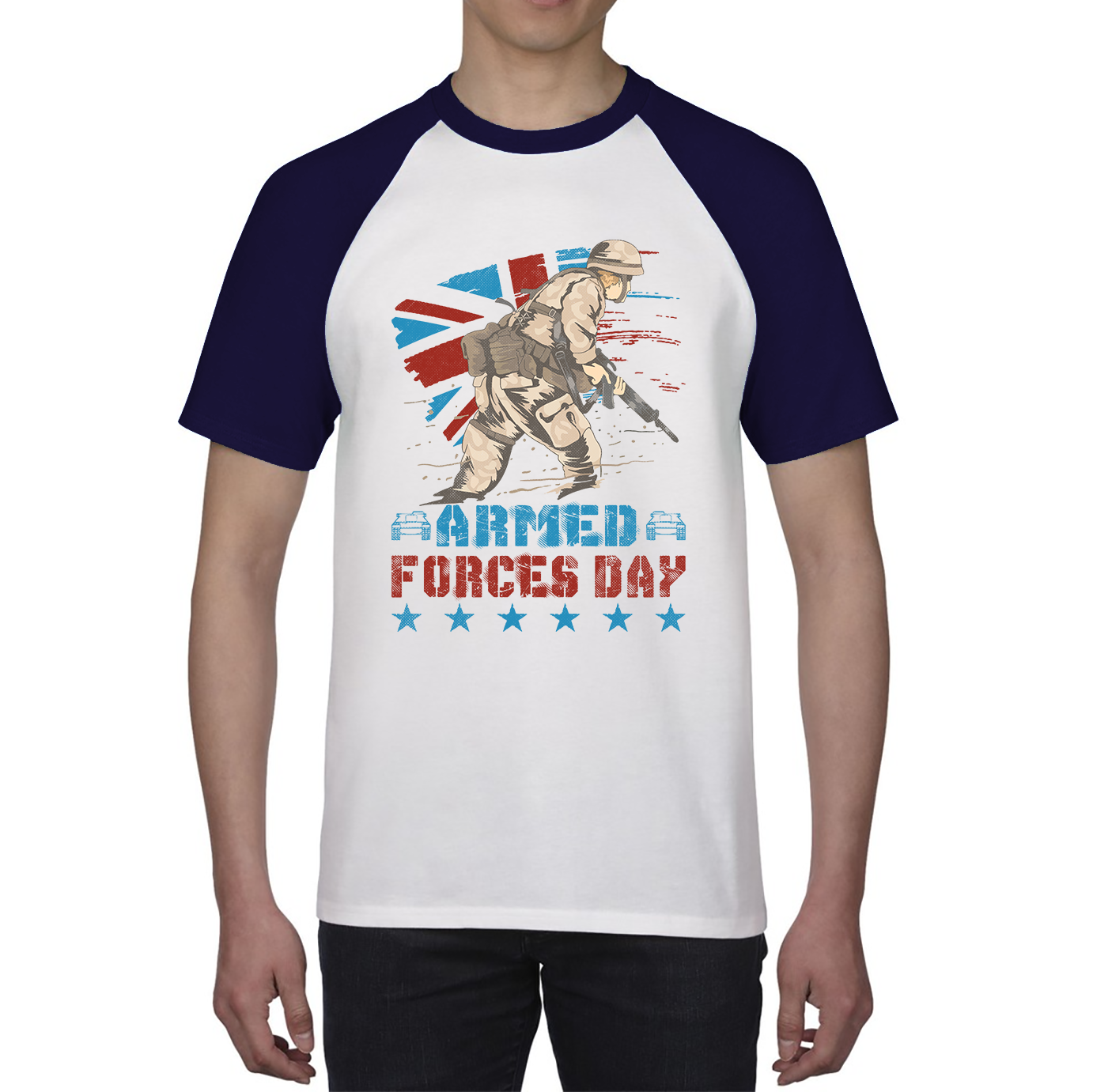 Armed Forces Day British Veteran Armed Forces Anzac Day Lest We Forget Uk Flag Baseball T Shirt