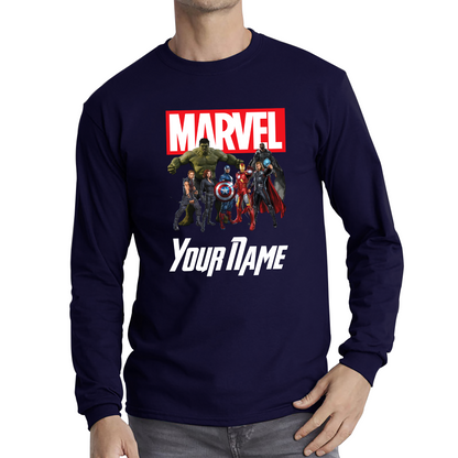 Personalised Marvel Avengers Superheroes Team T Shirt