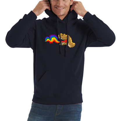 T-Rex Dinosaur Pride Lgbt Dino Rainbow Fire Hoodie