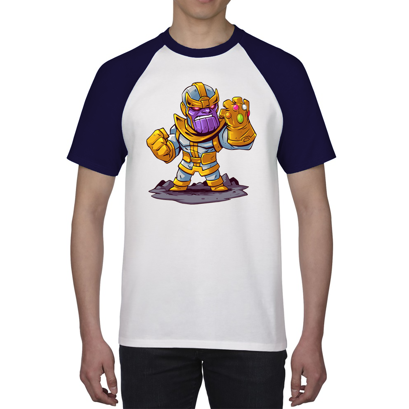 Thanos Mad Titan Cute Cartoon Shirt Marvel Avengers Comic Thanos Baseball T Shirt