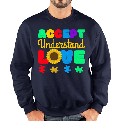 Accept Understand Love Autism Awareness Sweatshirt