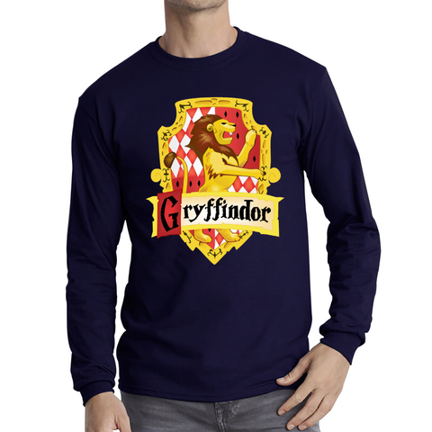 Gryffindor Logo Harry Potter Hogwarts School Witchcraft Wizardry Adult Long Sleeve T Shirt