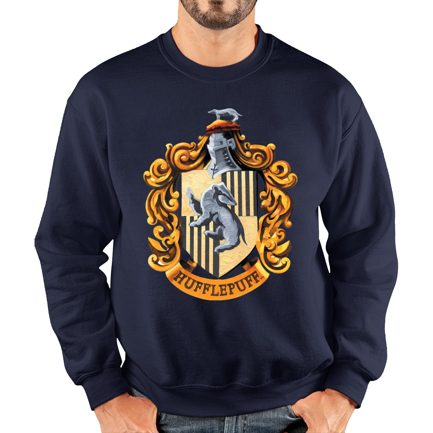 Harry Potter House Of Hufflepuff Hogwarts Crest Sweatshirt