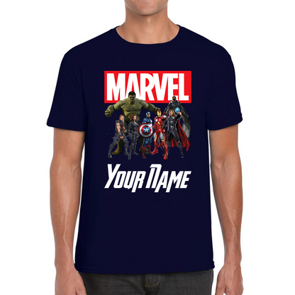 Personalised Marvel Avengers Superheroes Team T Shirt