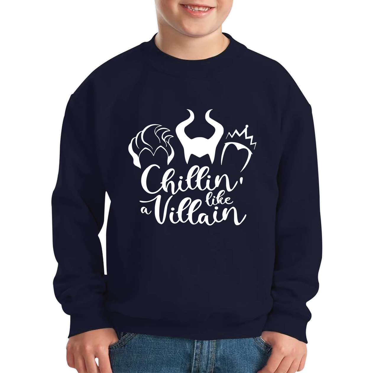 Sanderson Sister Maleficent Spoof Chillin Like A Villain Sweatshirt