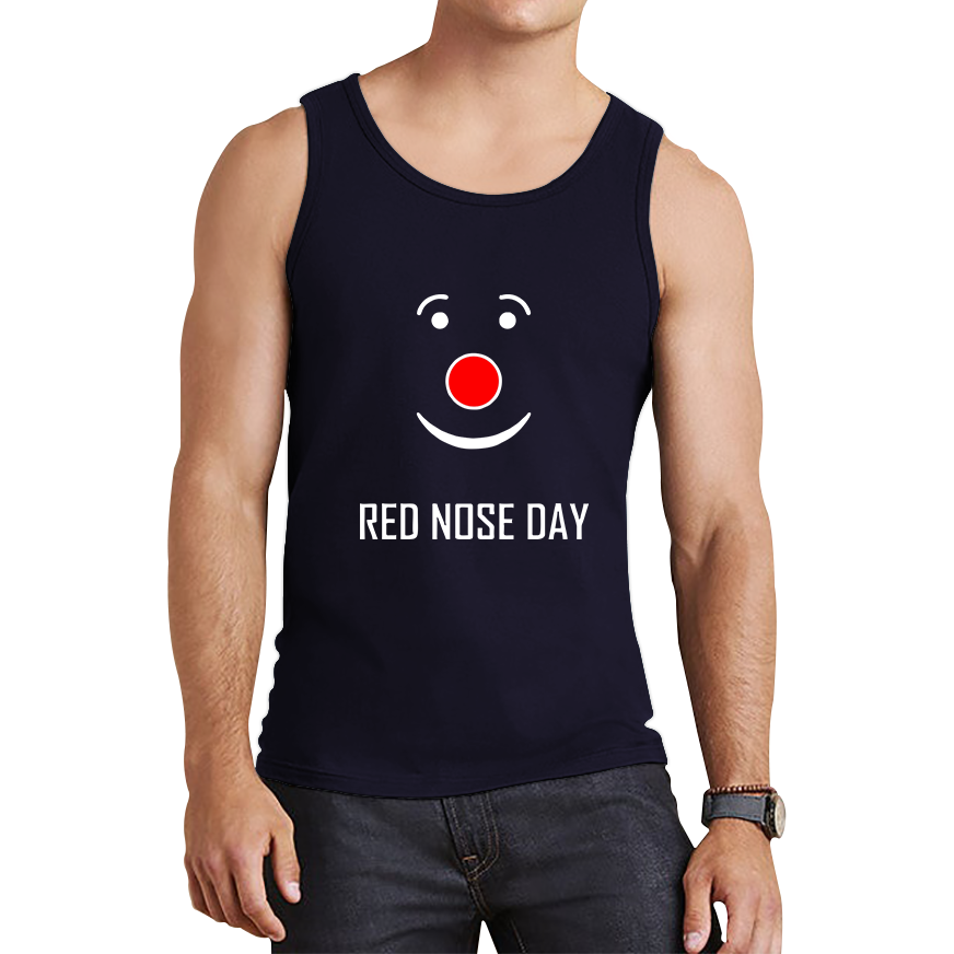 Red Nose Day Clown Face Tank Top