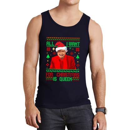 queen elizabeth ii christmas tank top