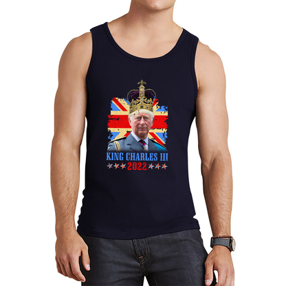 King Charles III King Of Britain UK flag Royal King Lover Union Jack Crown Tank Top