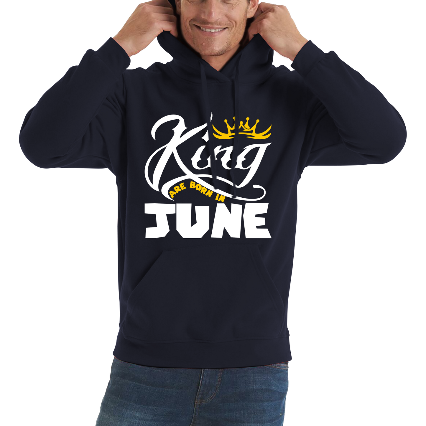 King Are Born In June Funny Birthday Month June Birthday Sayings Quotes Unisex Hoodie