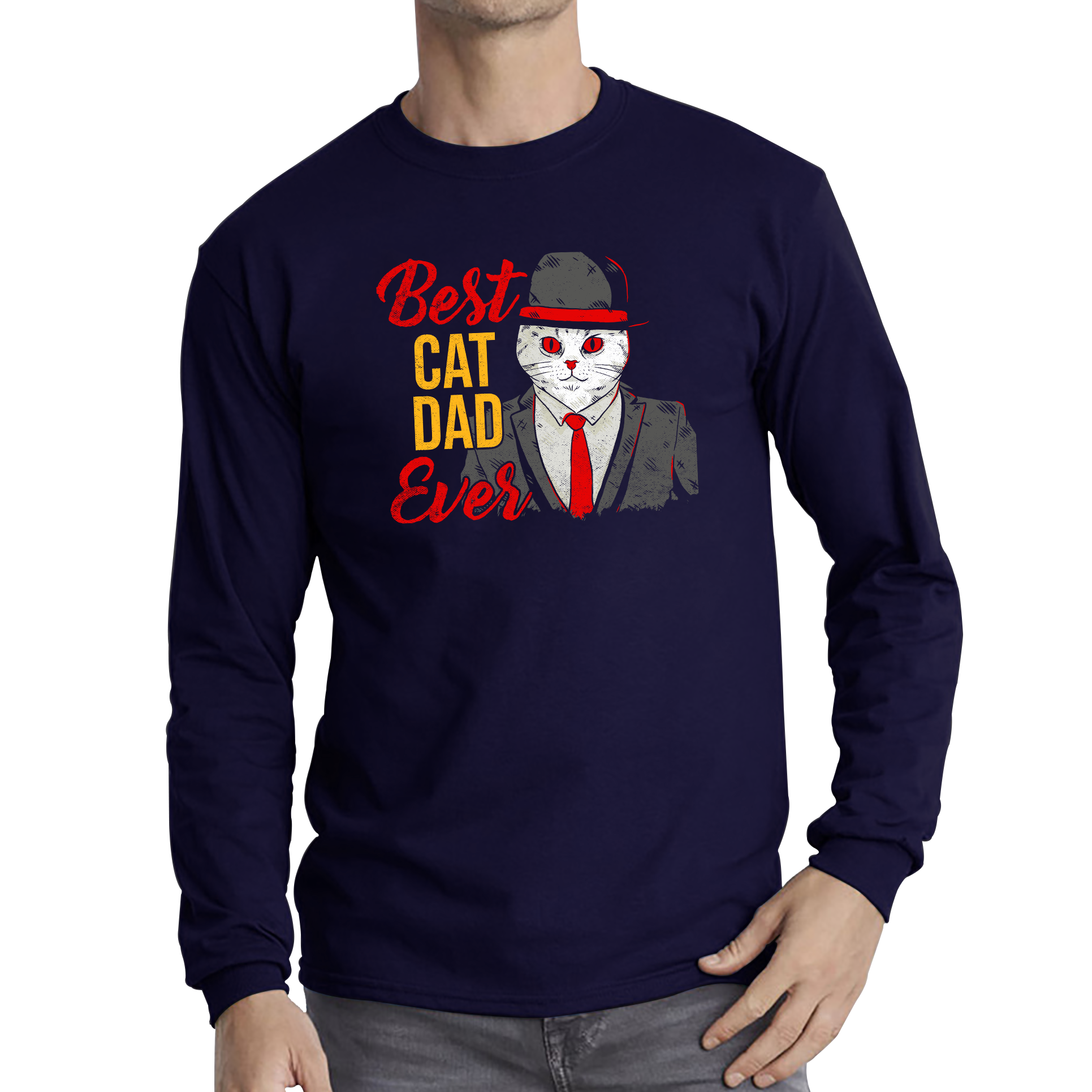 Best Cat Dad Ever Funny T Shirt