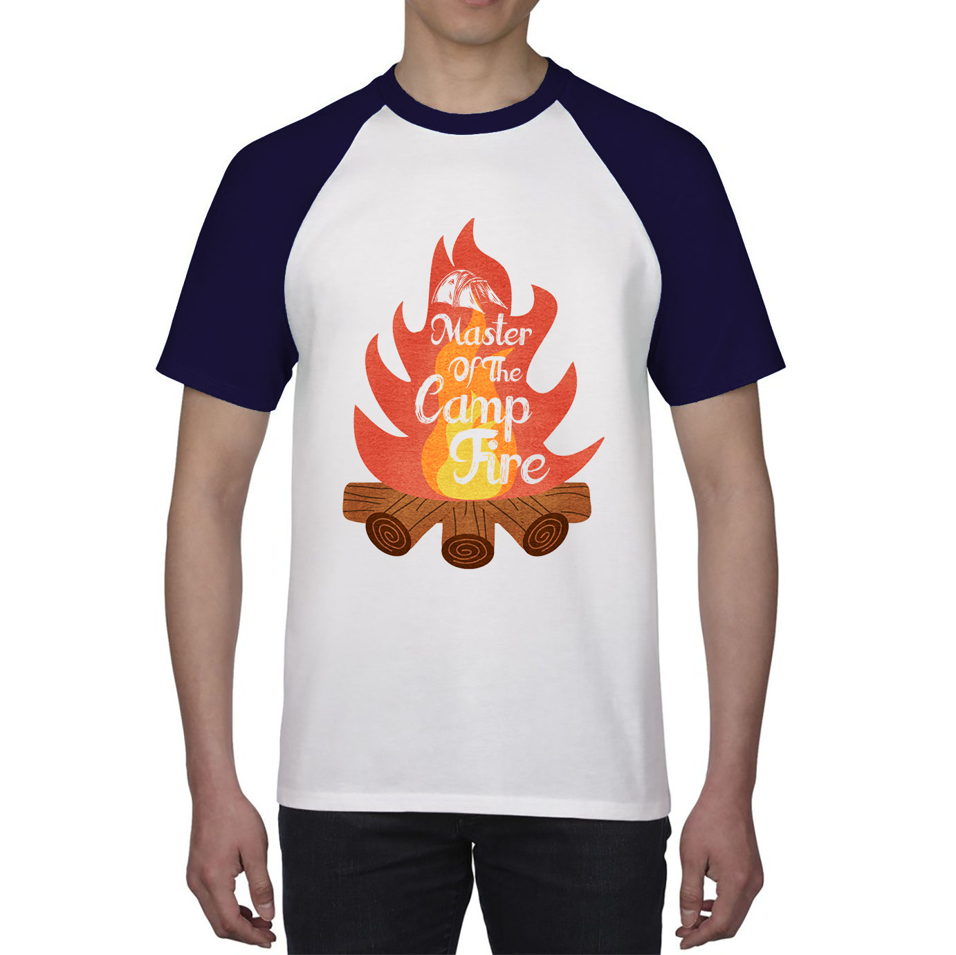 Master Of The Campfire Camping Adventure Lover Camp Fire Outdoor Baseball T Shirt