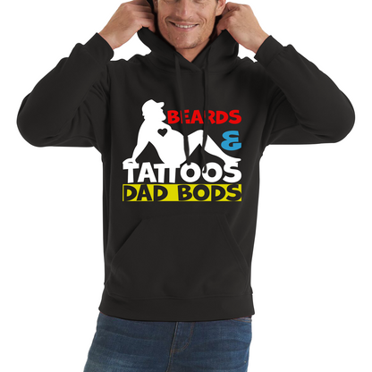 Beards And Tattoos Dad Bods Cool Dad Father's Day Gift Unisex Hoodie