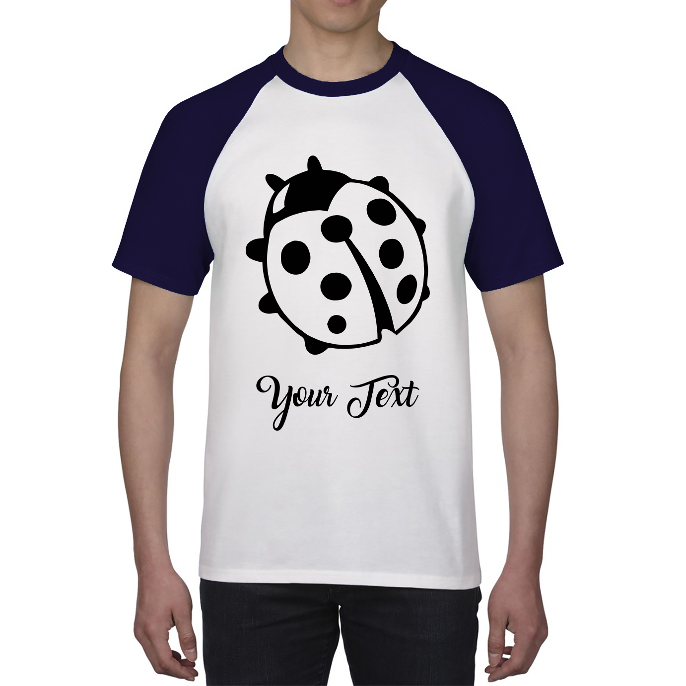 Personalised Ladybug Your Name Cute Insect Ladybug Ladybird Baseball T Shirt