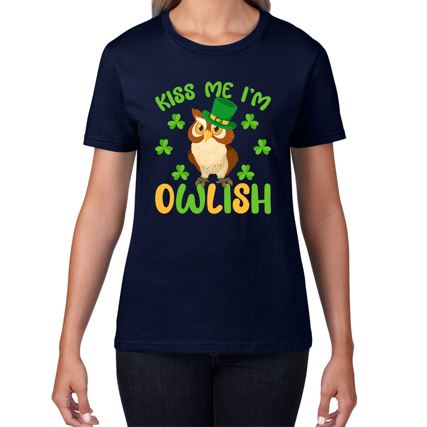 Kiss Me I'm Owlish St. Patrick's Day T-Shirt 