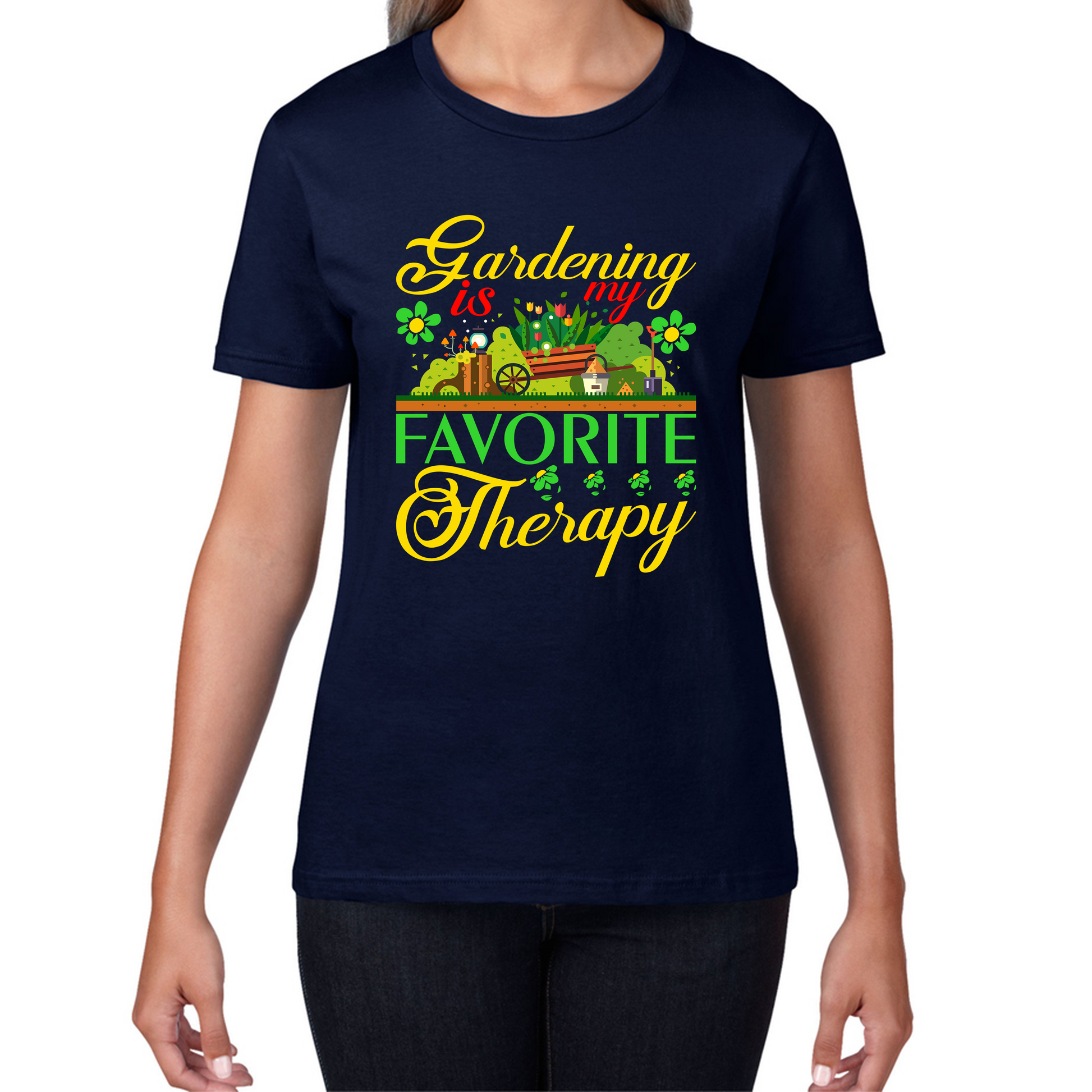 Gardening Is My Favorite Therapy T Shirt