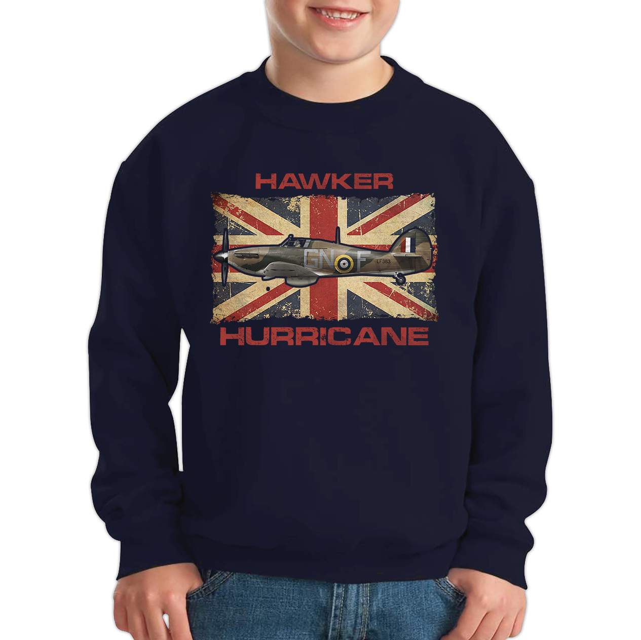 Vintage Hawker Hurricane British Veteran Air Force Sweatshirt