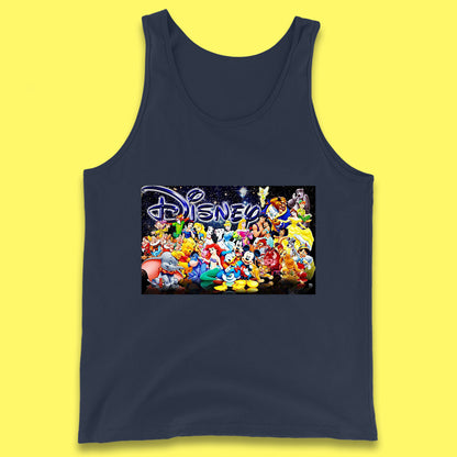 All Disney Fictional Characters Poster Disney Family Animated Cartoons Movies Characters Disney World Tank Top