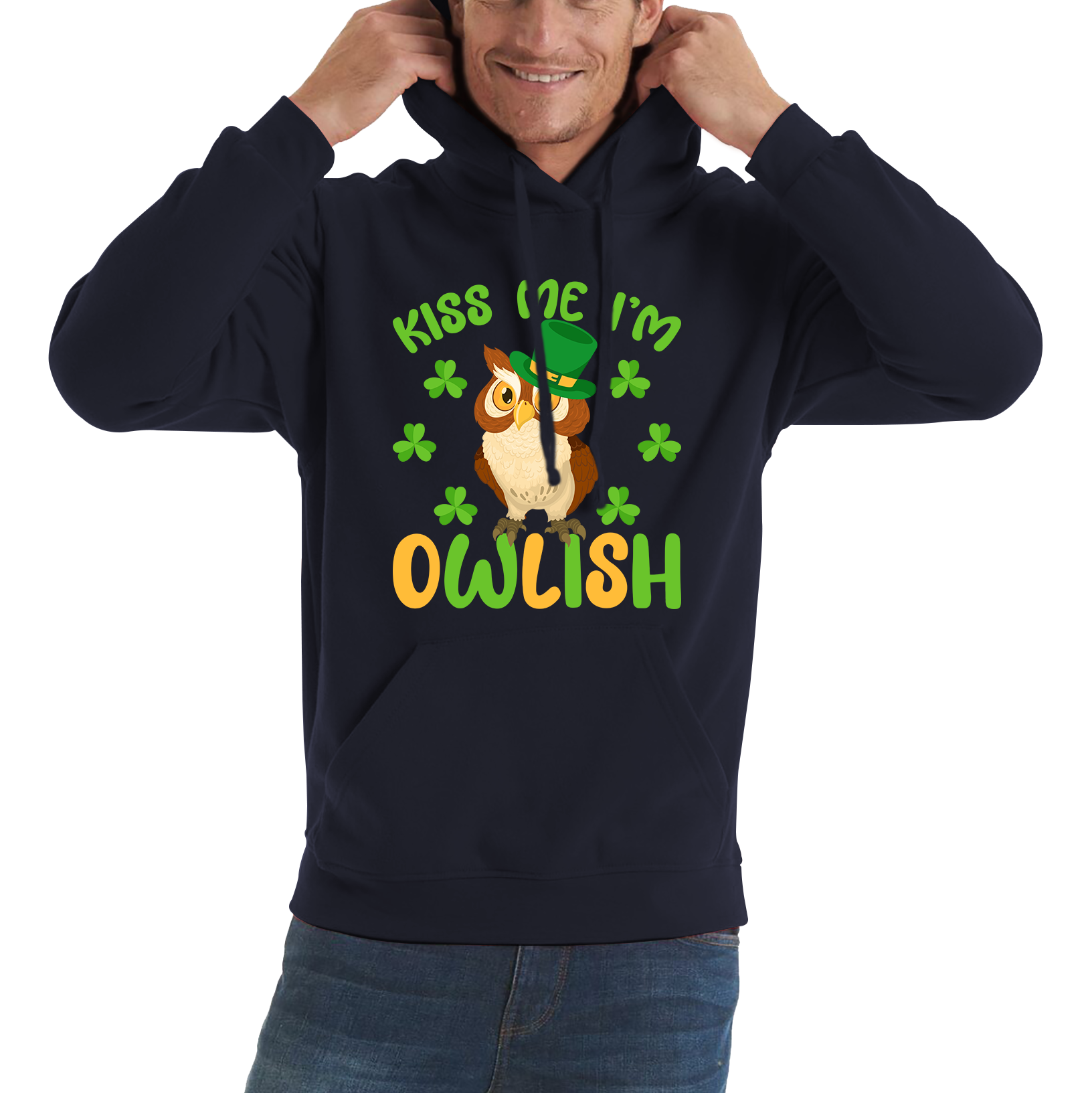 Kiss Me I'm Owlish St. Patrick's Day Hoodie