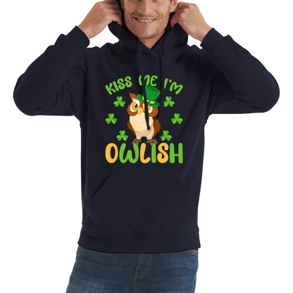 Kiss Me I'm Owlish St. Patrick's Day Hoodie