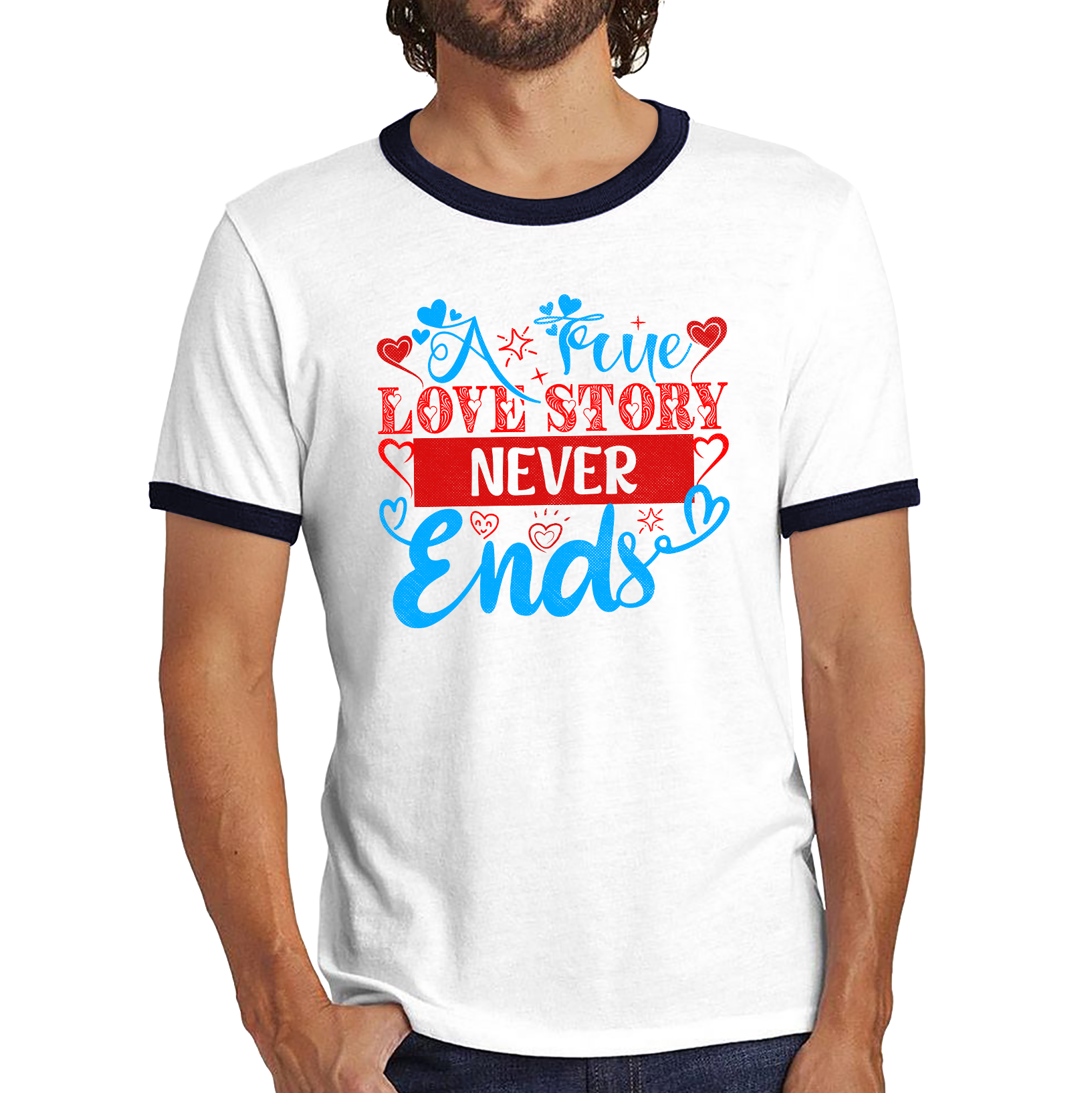 A True Love Story Never Ends Valentine's Day T Shirt