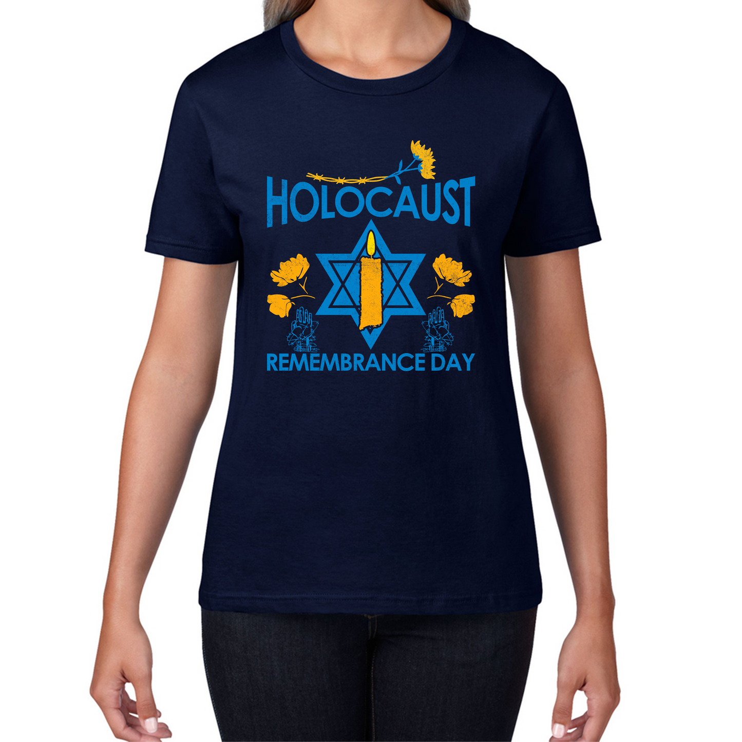 Holocaust Remembrance Day Victims Of The Holocaust Festival of Lights Womens Tee Top