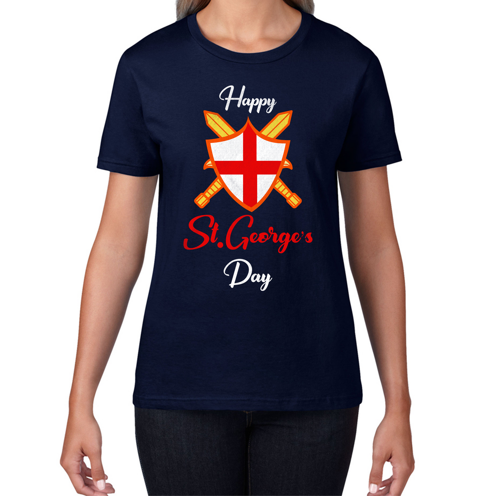 Happy St. George's Day Sword And Sheild T Shirt