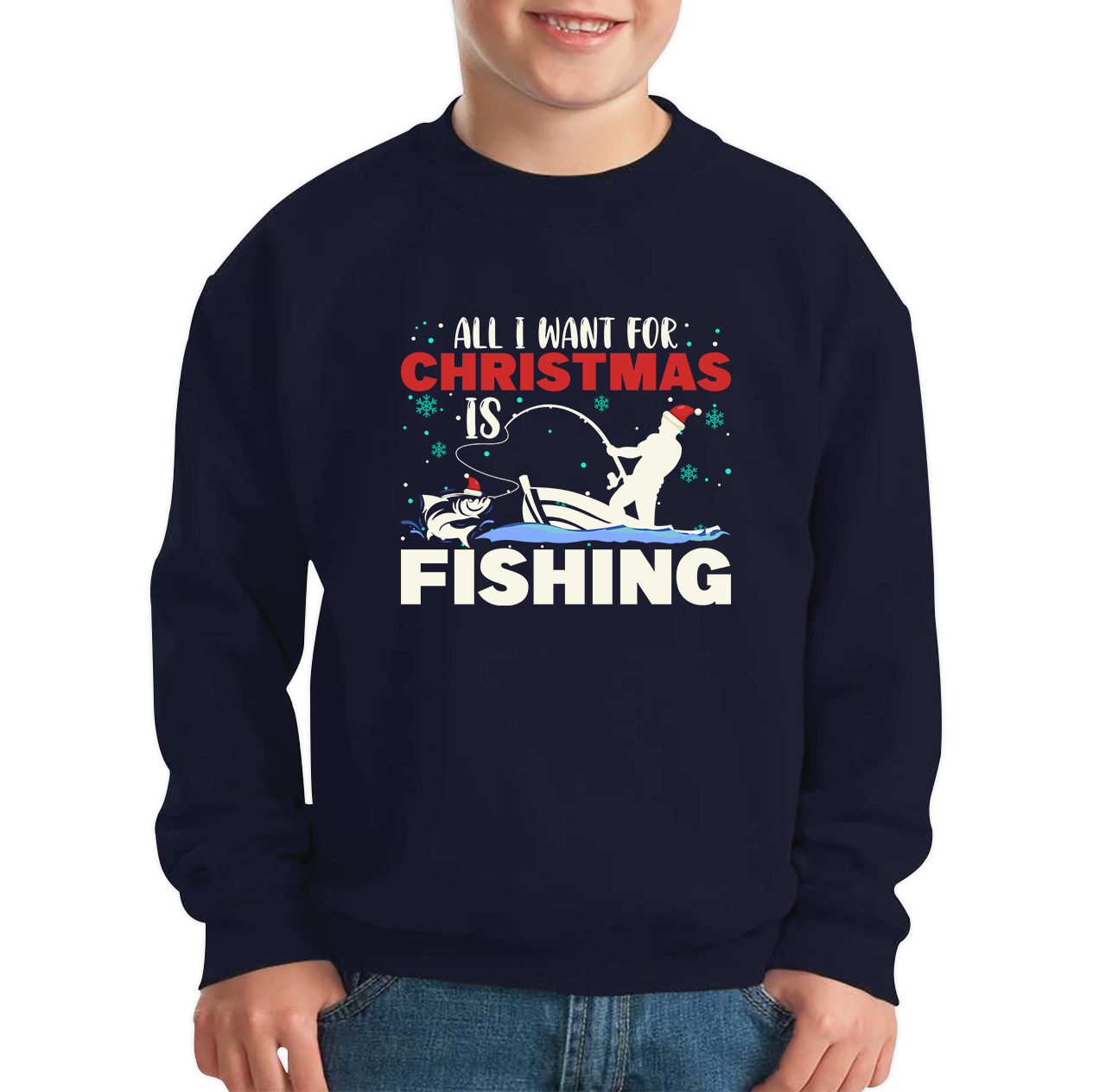 fishing christmas jumper