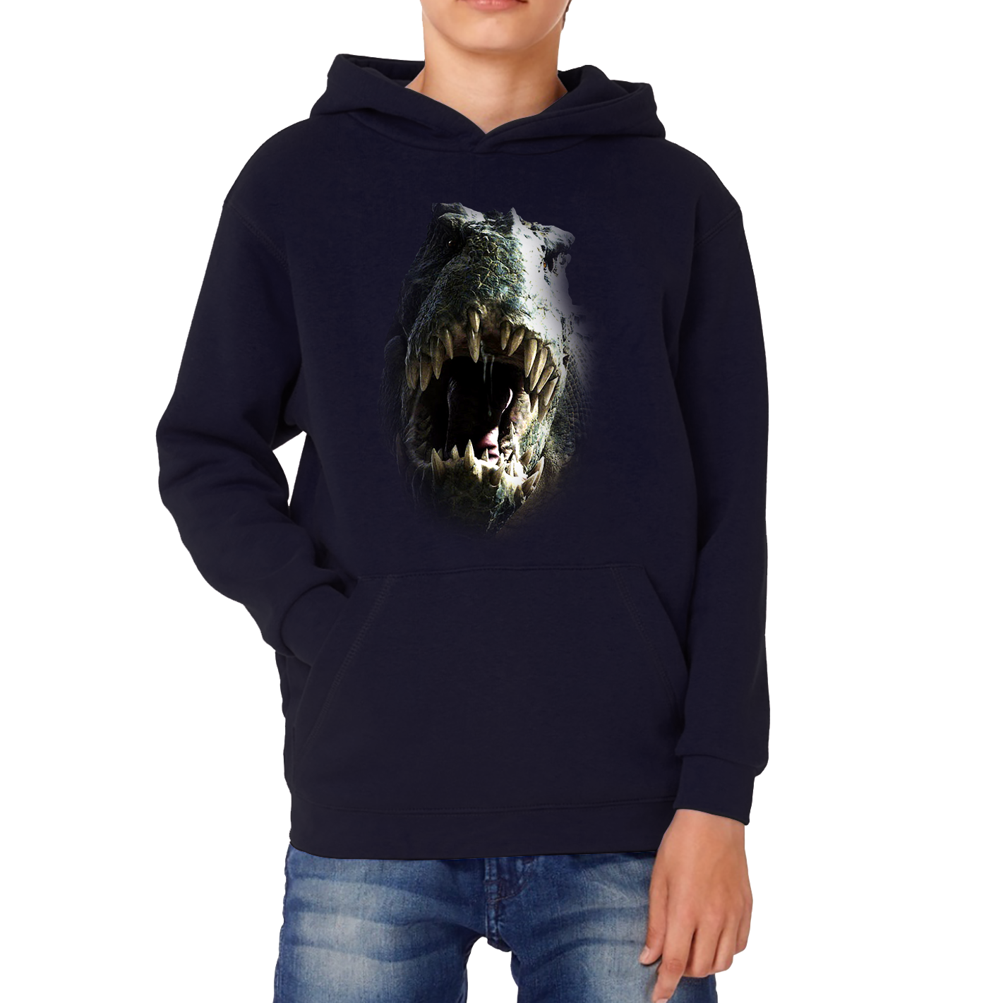 Tyrannosaurus T-rex Roaring Face Hoodie