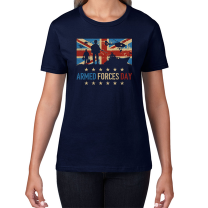 Army Navy Air Force British Veterans Armed Forces D-Day T Shirt