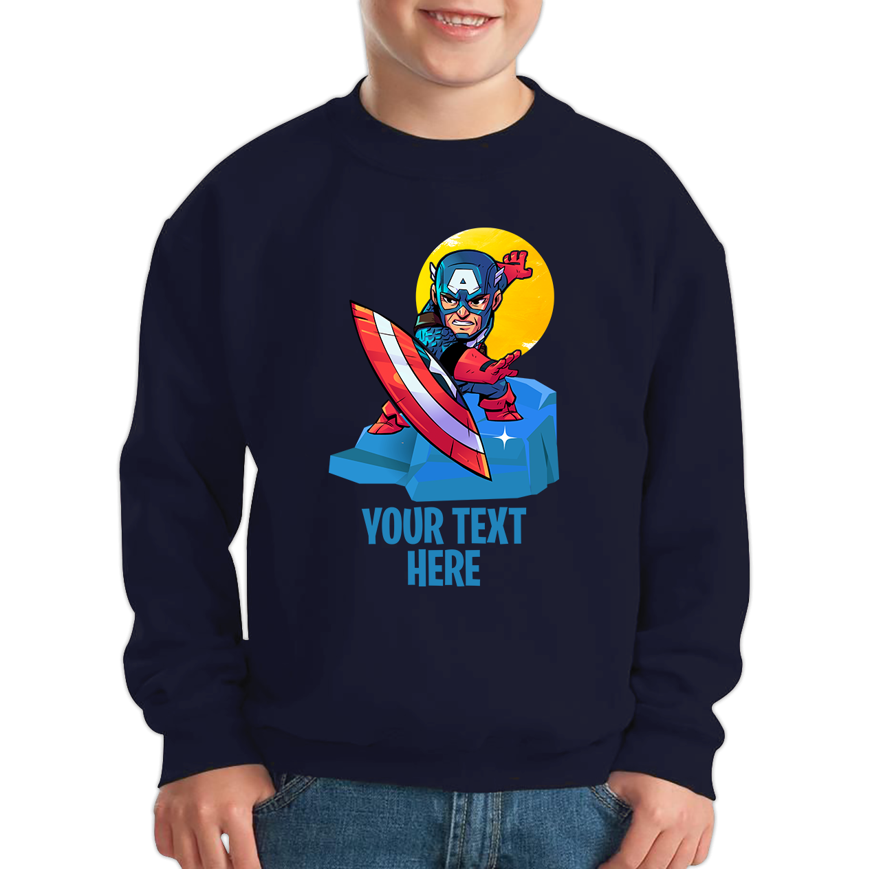 Personalised Captain America Sweatshirt