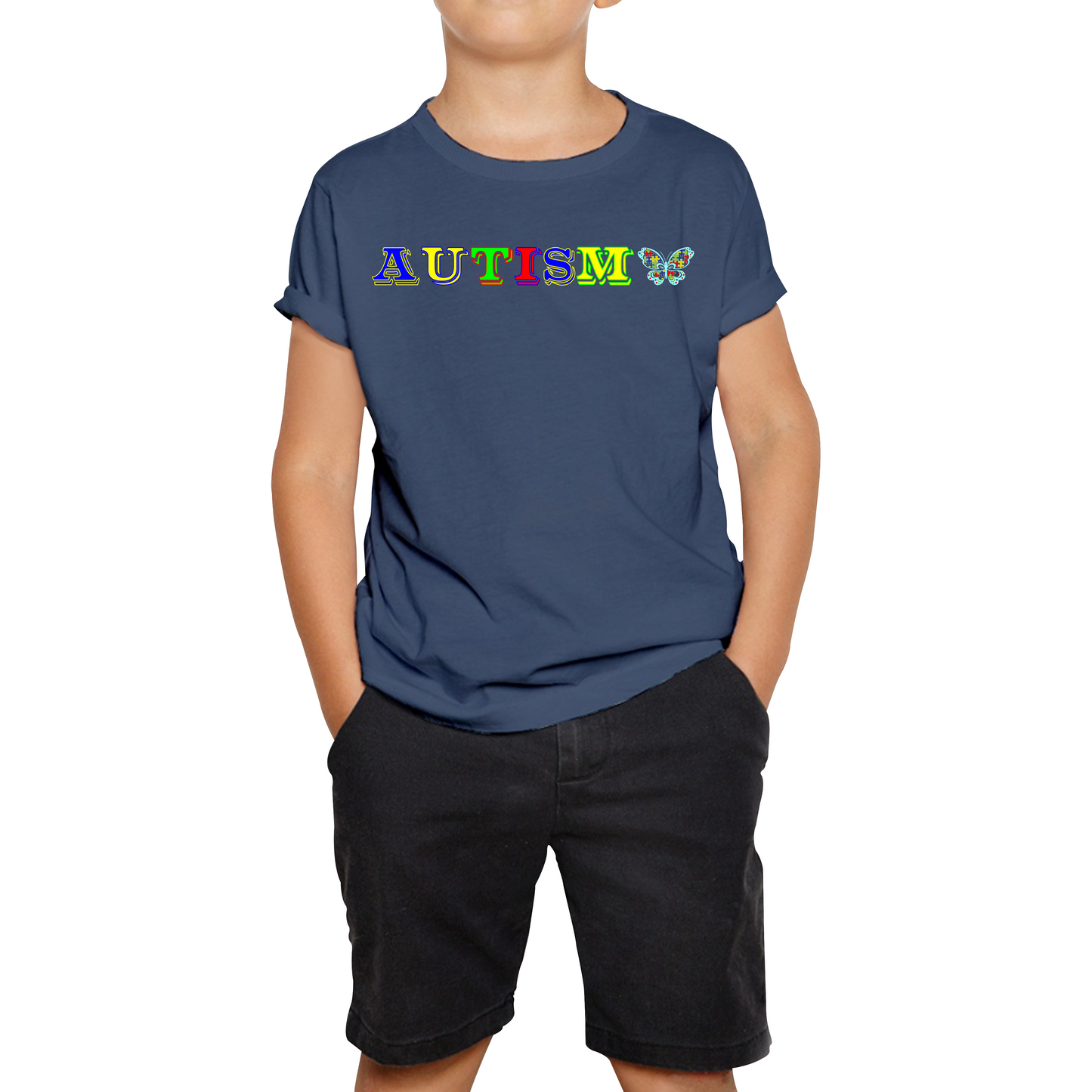 Autism Awareness With Butterfly T Shirt