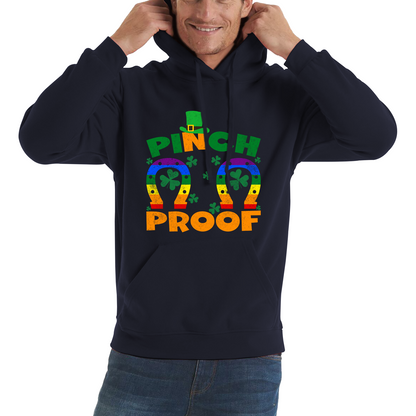 Pinch Proof LGBT Horseshoe St. Patrick's Day Shamrock Gay Pride Irish Pinch St Pattys Day Irish Festive Unisex Hoodie