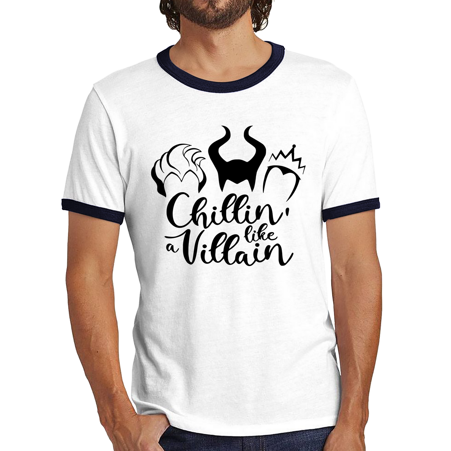 Disney Villains Chillin Like A Villain Ringer T Shirt